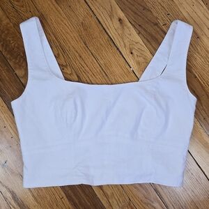 Banana Republic Factory White Linen Blend Smocked Crop Top 6